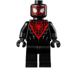 LEGO Miles Morales (Spider-Muž) s Červená Hlava Webbing a Černá Ruce Minifigurka