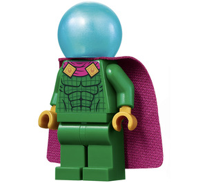 LEGO Mysterio s Zelená Oblek a Modrá Helma s Single otvor Plášť Minifigurka