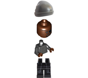 LEGO Nick Fury s Šedá Beanie Minifigurka