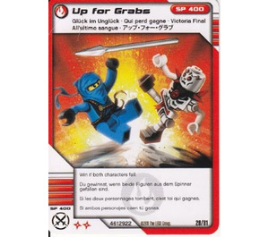 LEGO Ninjago Masters z Spinjitzu Deck 1 Game Karta 28 - Nahoru pro Grabs (International Version) (93844)