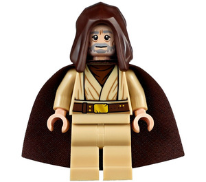 LEGO Obi-Wan Kenobi (Old) s Dark Hnědá Plášť a Kapuce Minifigurka