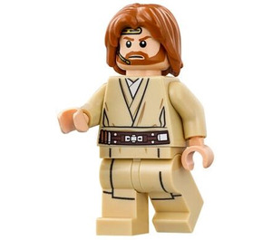 LEGO Obi-Wan Kenobi s Středně dlouhé vlasy a Sluchátka Minifigurka