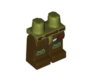 LEGO Minifigure Nohy s Pás, Postranní Pouch, a Knee Pads Vzor (3815 / 14551)