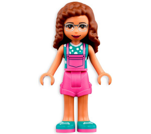 LEGO Olivia - Dark Růžová Kombinézy Minifigurka