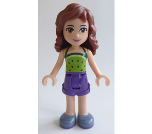 LEGO Olivia s Zelená Strappy Horní Minifigurka