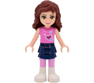 LEGO Olivia s Růžová Srdce Horní Minifigurka