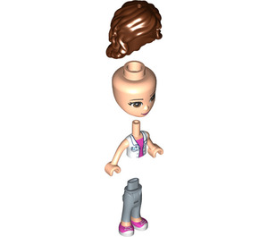 LEGO Olivia s Bílá Doktor Bunda Minifigurka