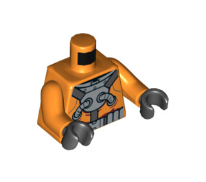LEGO Deap Sea Diver s oranžový Outfit Minifig Trup (973 / 76382)