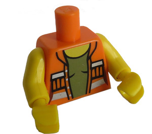 LEGO Orange Gail the Konstrukce Worker Minifig Trup (973 / 88585)