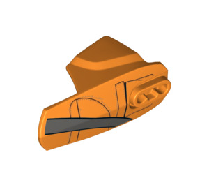 LEGO Orange Hero Factory Armor s Pouzdro kulového kloubu Velikost 6 s Šedá line (25173 / 90638)