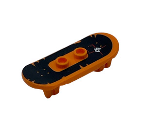 LEGO skateboard s Čtyři Kolo Clips s Květiny a Rivets na Černá Grip Tape Samolepka (42511)