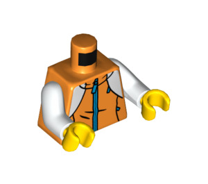 LEGO Trup s Zipper Jacket s Tygr Hlava na Zpět (973 / 76382)