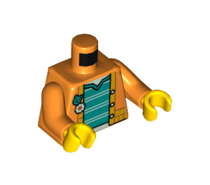 LEGO Unbuttoned Jacket s Dark Turquoise Striped Shirt Trup (973 / 76382)