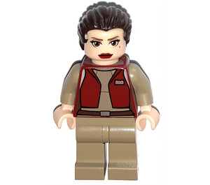 LEGO Padme Amidala s Tmavě červená Vesta a Červená Lips Minifigurka