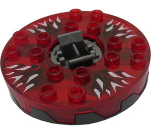 LEGO Ninjago Spinner s Transparentní Červená Horní a Bílá Fangs (98354)