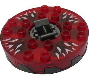 LEGO Ninjago Spinner s Průhledný Red Horní a White Fangs (98354)