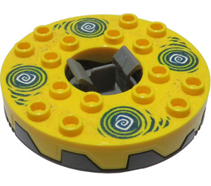 LEGO Pearl Dark Gray Ninjago Spinner s Yellow Horní a Dark Modrá Hypnobrai (98354)
