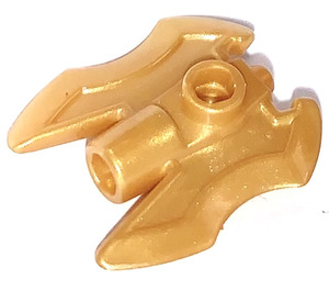 LEGO Pearl Gold Two-Sided Sekera Hlava (11096)