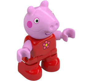 LEGO Peppa Pig s Červená Horní a Květina Figurka Duplo