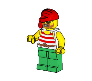 LEGO Pirate - White Trup, Yellow Paže Minifigurka