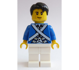 LEGO Pirates Chess Bluecoat Soldier s Cheek Lines a Black Tousled Vlasy Minifigurka