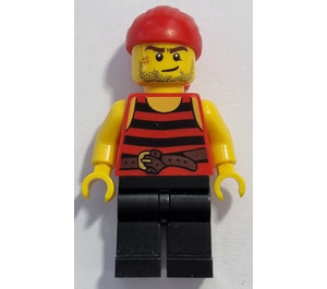 LEGO Pirates Chess Set Pirate s Black a Red Pruhy Shirt s Red Bandana a Black Nohy Minifigurka
