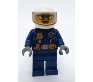 LEGO Policejní důstojník s Bílá Helma a Brýle Minifigurka