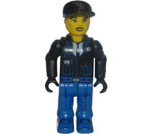 LEGO Policista s Černá Víčko s stříbrný Hvězda Minifigurka