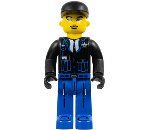 LEGO Policista s Černá Bunda a Černá Víčko Minifigurka