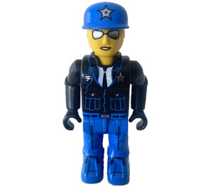 LEGO Policista s Modrá Víčko s stříbrný Hvězda Minifigurka