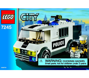 LEGO Prisoner Transport (Černá/zelená nálepka) 7245-1 Instructions