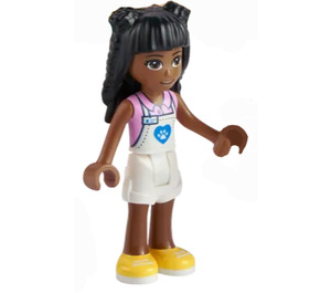 LEGO Priyanka s Bílá Krátký Dungarees Minifigurka