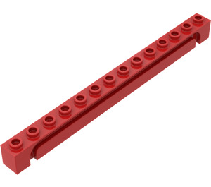 LEGO Červená Kostka 1 x 14 s Channel (4217)