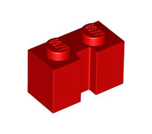 LEGO Red Kostka 1 x 2 s drážkou (4216)