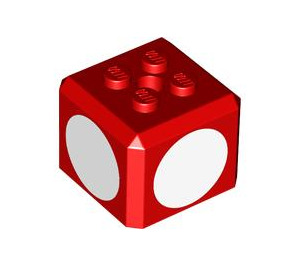 LEGO Kostka 3 x 3 x 2 Cube s 2 x 2 Cvočky na Horní s Bílá Circles (69085 / 102207)