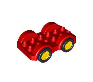LEGO Duplo Auto s Black Kola a Yellow Hubcaps (11970 / 35026)