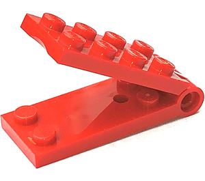 LEGO Červená Hinged Deska 2 x 4 (3149)