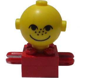LEGO Red Homemaker Figure s Yellow Hlava a Freckles