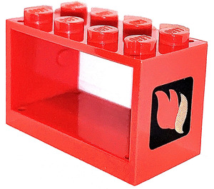 LEGO Hadička Reel 2 x 4 x 2 Držák s oheň logo (4209)