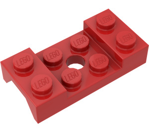 LEGO Červená Blatník Deska 2 x 4 s Arches s otvorem (60212)