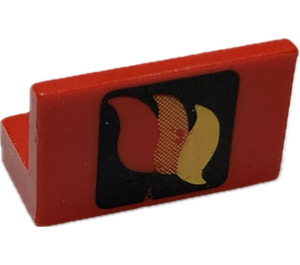 LEGO Panel 1 x 2 x 1 s Plamen s hranatými rohy (4865)