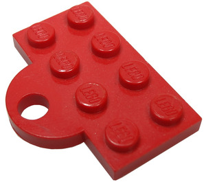 LEGO Červená Deska 2 x 4 s Kolík otvor