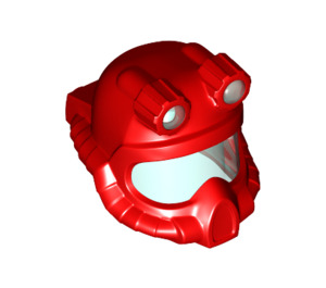 LEGO Red Scuba Diver Helma s Průhledný Light Modrá Hledí (67298)