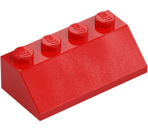 LEGO Červená Sklon 2 x 4 (45°) s drsným povrchem (3037)