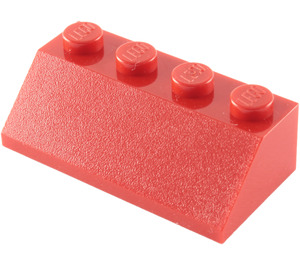 LEGO Red Sklon 2 x 4 (45°) s drsným povrchem (3037)