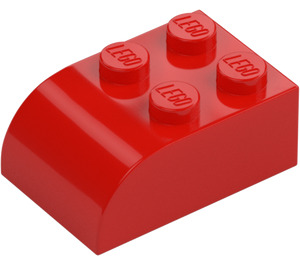 LEGO Červená Sklon Kostka 2 x 3 s Zakřivená Rohí část (6215)