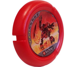 LEGO Technic Bionicle Zbraň Throwing Disk s Oheň, 3 Pips, Pochodeň logo (32171)