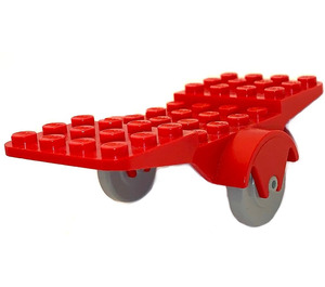 LEGO Vozidlo Základna 10 x 4 s Dva Kola Light Šedá