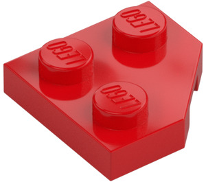 LEGO Červená Klín Deska 2 x 2 Cut Roh (26601)