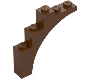 LEGO Červenohnědá Klenba 1 x 5 x 4 Pravidelný oblouk, nevyztužená spodní strana (2339 / 14395)